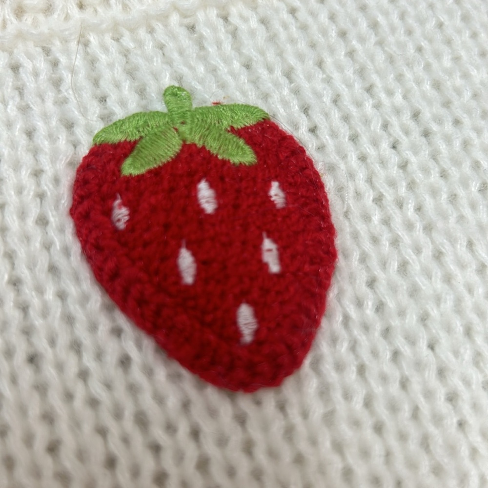 Romwe Kawaii Strawberry Sweater Size L View 2